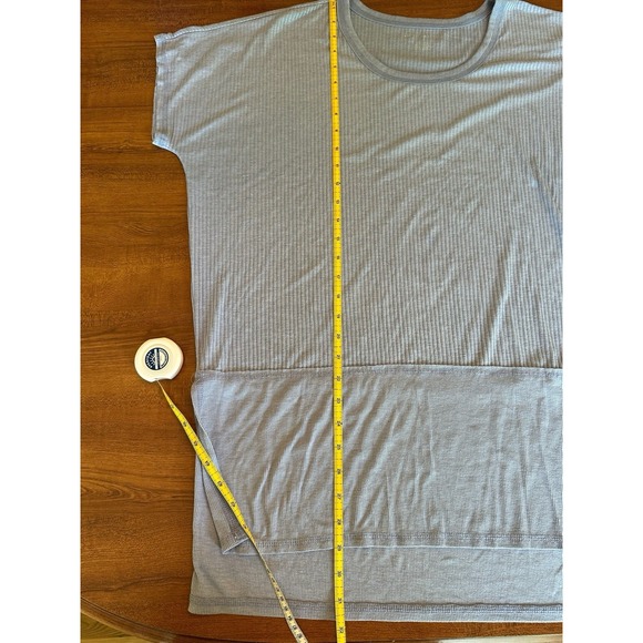 American Eagle Blue Oversized‎ Ribbed Hi-Low Tunic Tee Size Medium - Picture 11 of 11